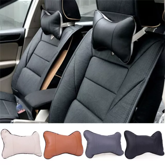Upscale General Leather Auto Car Seat Head Rest Cushion Headrest Pillow Pad B~m'