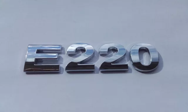 New Chrome 3D Self-adhesive Car Letters badge emblem sticker Spelling E220