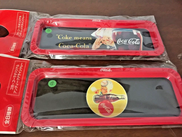 Coca Cola  Due Vassoietti In Metallo  Cm 20X7,5  Blisterati