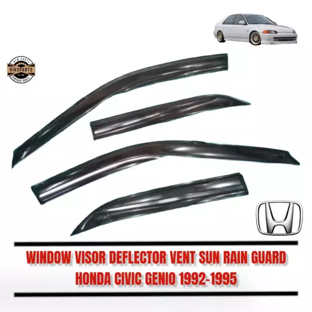 For Honda Civic Sedan 1992-1995 Window Visor Deflector Vent Sun Rain Guard Shade