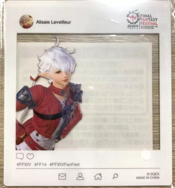 FINAL FANTASY XIV Fan Festival 2024 SNS Acrylic Clear Card Alisaie