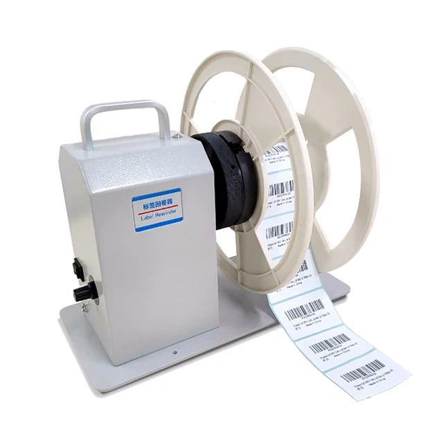 NEW AUTOMATIC LABEL Rewinder Barcode Two-Way Rewinding Machine ...