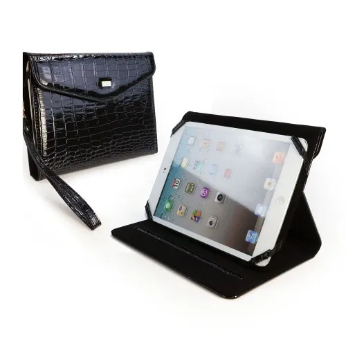 TuffLuv TLC Krokodil Purse Tasche Etui SchutzHülle Schwarz für Apple iPad Mini 3