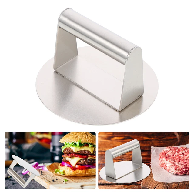 1 pieza Cortador de hamburguesas de acero inoxidable Prácticas prensas herramienta de carne