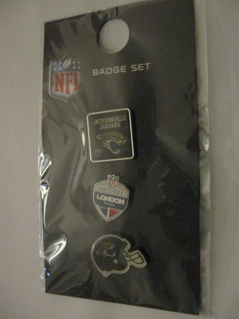 2017 Nfl London Jacksonville Jaguars American Football Set Of 3 Metal Pin Badges