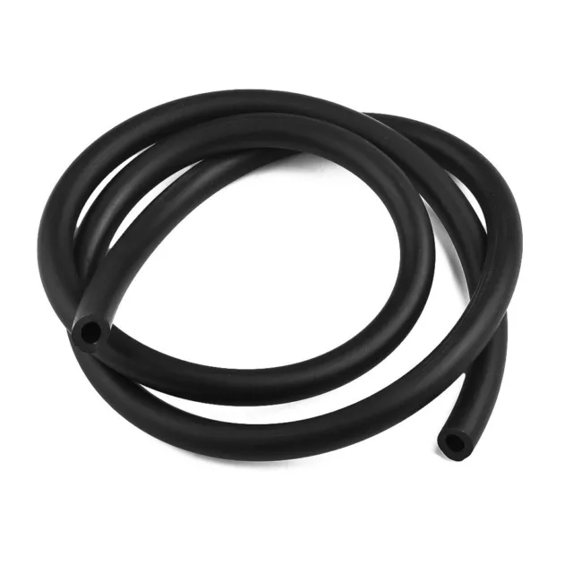 6mm 1/4" ID Full Silicone 100CM Black Fuel/Air Vacuum Hose Line Pipe Tube Black