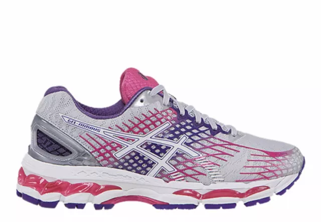 ASICS WOMENS GEL Nimbus 17 T557N Green Pink Running Shoes Sneakers