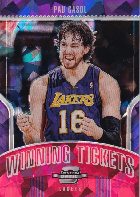 🏀 18-19 Contenders Optic Winning Tickets Red Cracked Ice - Pau Gasol #7 Lakers
