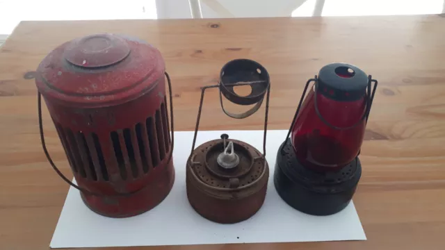 Antique ' Appletons ' Road Or Railway Warning Lamp/Lantern With Inserts - Rare ! 3