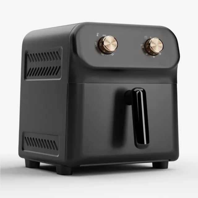 Heißluftfritteuse Airfryer 6 L 1700 W 4-in-1 Backofen Grillen XXL Timer Schwarz