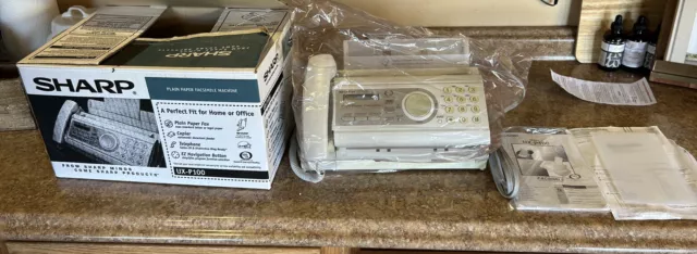 Sharp Fax Machine (Copier/Telephone/Fax) UX-P100 In Box Tested Working