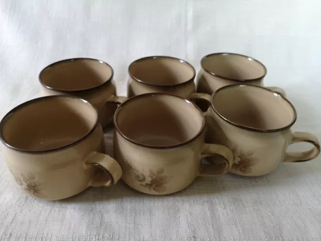 Denby Memories tea cups only x 6 Stoneware VGC spares replacements cups