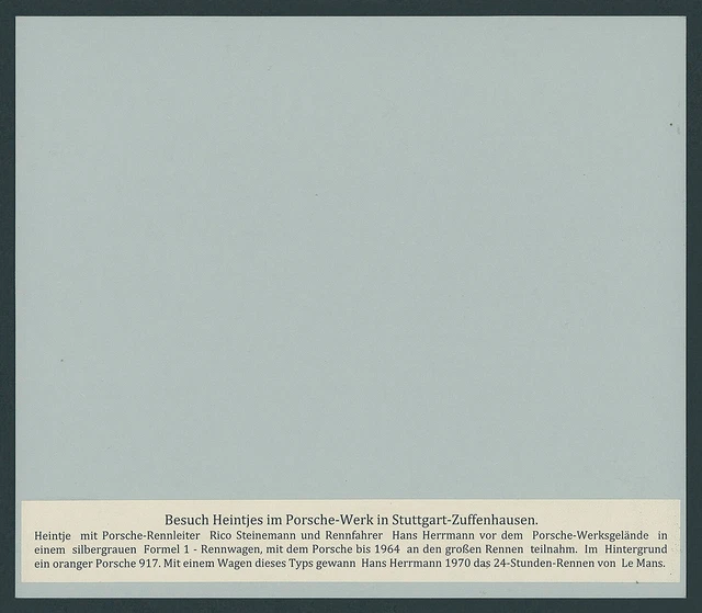 PORSCHE RENNWAGEN 804 u. 917001 Hans Herrmann Rico Steinemann
