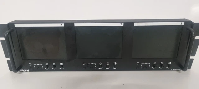 TV One LM-563R Triple 5.6" LCD Video Monitors Rack Mountable BNC + S-Video Input
