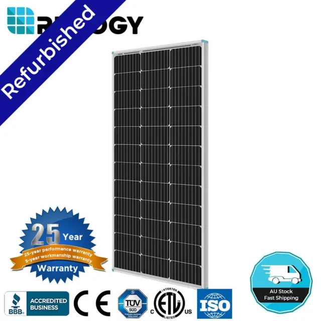 Renogy 100W Watt Mono Solar Panel 12V Volt Panels Off Grid Power Monocrystalline