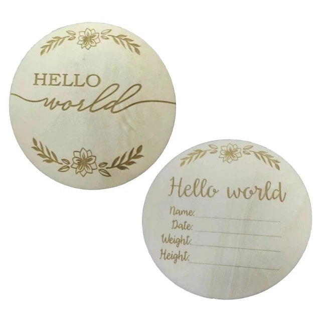 Wooden Baby Card Monthly Growth Recording Commemorative Cards