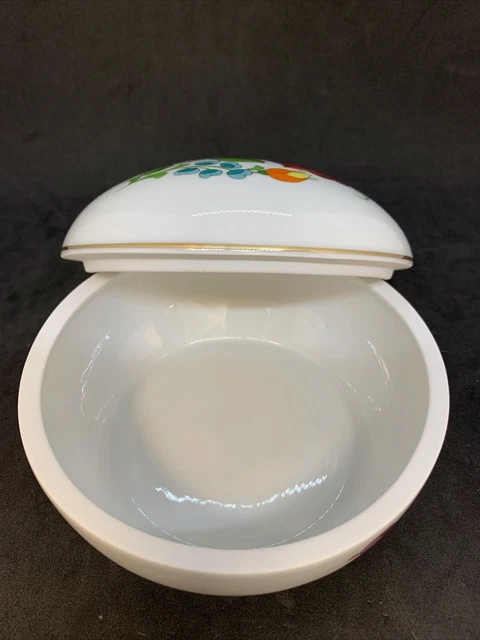 VINTAGE HANDPAINTED BONBONIERE Trinket Box BY KALOCSA, HUNGARY 8