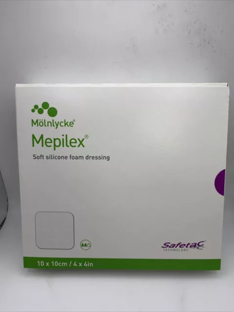 Molnlycke 294399 Mepilex Soft Silicone 4” x 4”Foam Dressing  5/BX Exp. 02/2025