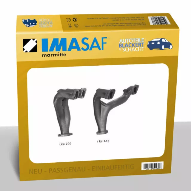 IMASAF Auspuff Krümmer Set für Alfa 75/90 2.0/2.0 + T.S 94-109KW li+re