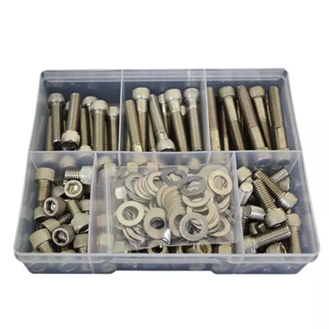 G304 Stainless 3/8" UNC Socket Cap Screw Assortment Kit Nut Washer BSW Bolt #99