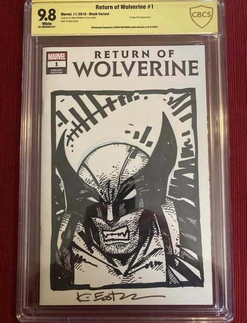 Return of Wolverine 1 CBCS 9.8 Signed Sketch by Kevin Eastman Not CGC