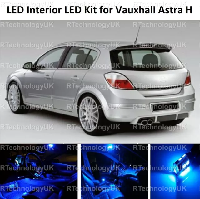 BLUE PREMIUM for VAUXHALL ASTRA H A04 04-09 INTERIOR LED UPGRADE LIGHT KIT