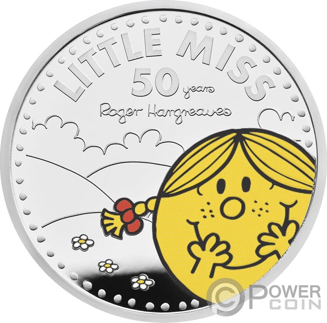 LITTLE MISS MR MEN 50th Anniv 1 Oz Silver Coin 2 Pounds United Kingdom 2021