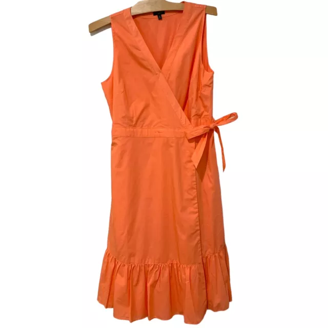 Talbots | Dress Wrap Midi Peach Coral Sleeveless V Neck- Size 10 Petite