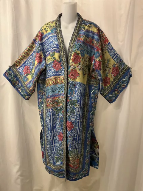 Johnny Was Midsummer Hamaka Silk Printed Reversible Lined NWT$575 SMALL