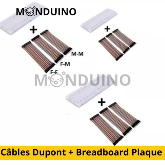 Cable Dupont Jumper Protoboard Arduino 10/20/30cm Macho-hembra, 40 unidades