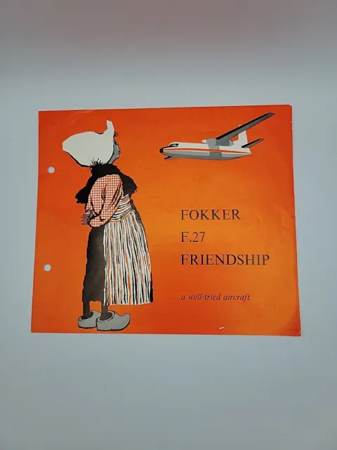 FOKKER F-27 FRIENDSHIP. Vintage Brochure.