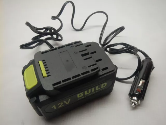 12v Car Power Supply Adaptor for Guild Cordless Tyre Inflator with Adaptor Kit