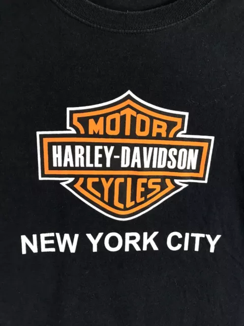 HARLEY DAVIDSON SHIRT Mens L Black New York City Shield & Bar Logo ...