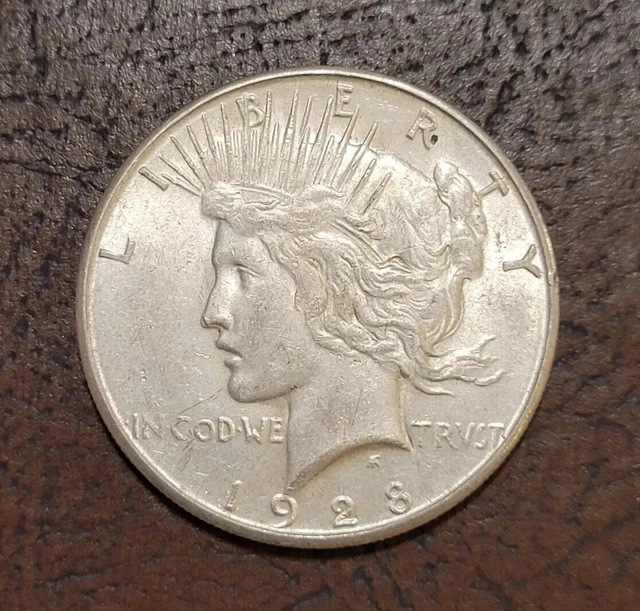 1928-S Peace Dollar AU+ - Almost Uncirculated BETTER DATE