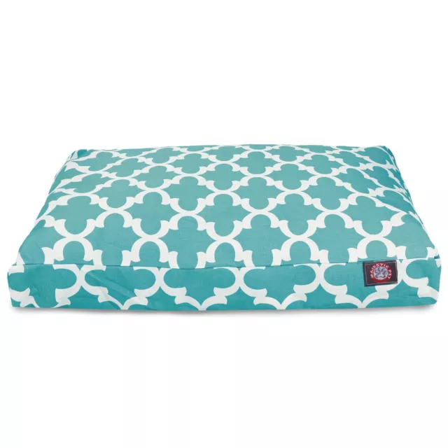 Majestic Pet Rectangle Dog Bed Polyester Removable Cover Teal Large 44"x36"x5"