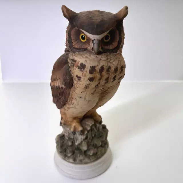 Owl Napcoware Great Horned Limited Edition 7255 Series Hand Painted Porcelain
