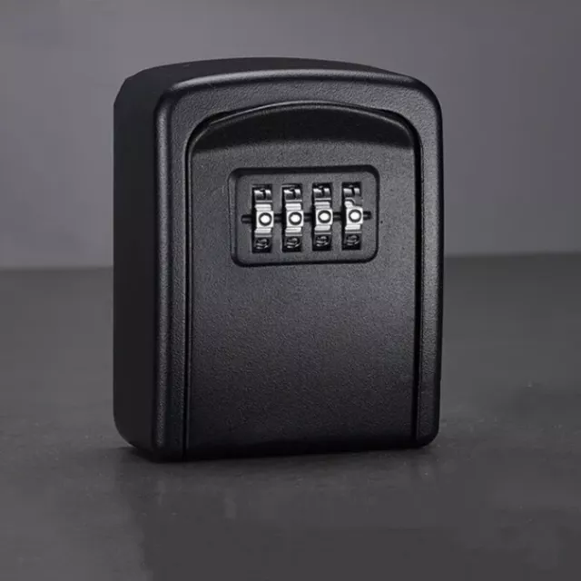 Key Safe Box 4 Digit Wall Mounted Black indoor Outdoor High Security Code Lock