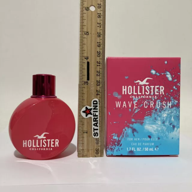 Hollister Wave Crush Eau de Parfum for Her 1.7oz 50mL Perfume Spray EDP New ⭐️