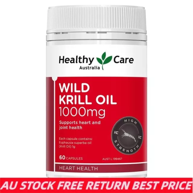 Best Price Healthy Care Wild Krill Oil 1000mg 60 Capsules Healthy Care