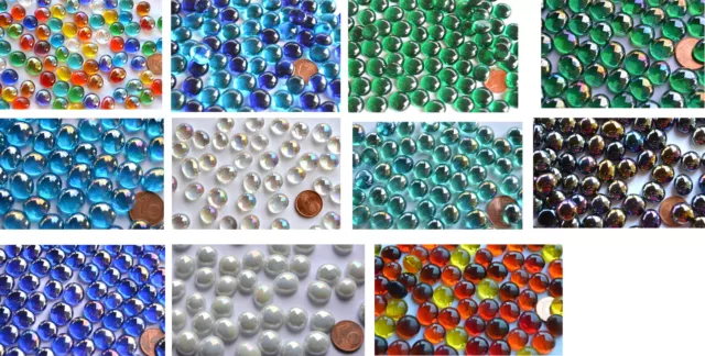 70g Mini Glasnuggets 10-12mm Muggelsteine ca. 50 Stück Glassteine Farbauswahl