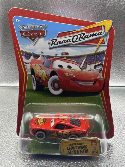 Disney Pixar Cars Race O Rama #110 Whitewalls Lightning McQueen
