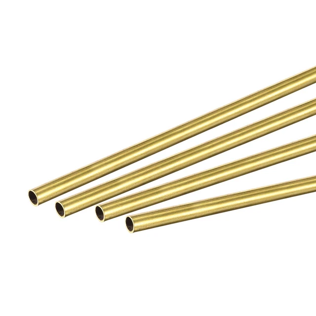 Laiton Tube 3.5mm Dia Externe 0.2mm Épaisseur 300mm Longueur Tuyau Tube 4 Pcs