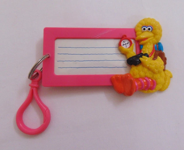 new-sesame-street-big-bird-name-tag-key-chain-for-back-pack-multicolor