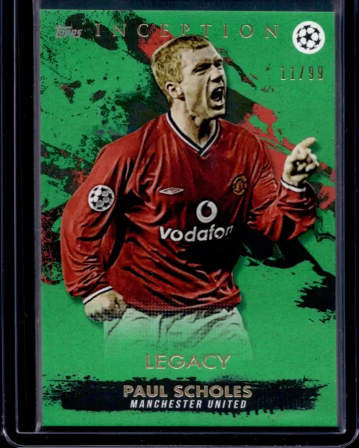 Paul Scholes 2020/21 Topps Inception Legacy Green 11/99