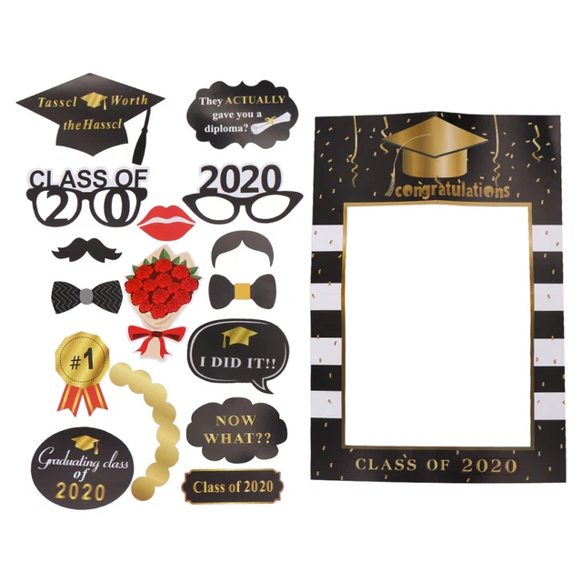 Marco de fotos de graduación 2020 17 piezas accesorios de fotos