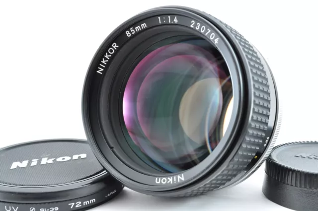 Nikon Ai-s Nikkor 85mm f/1.4 Portrait MF Lens Near Mint w/filter Caps From Japan