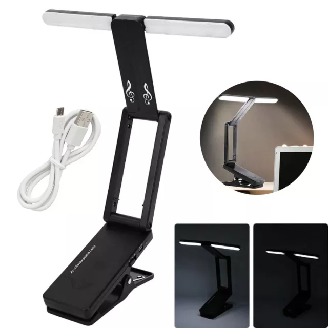 10 LED Clip on Rechargeable Music Stand Lamp for Piano Stage Light USB Charge AU