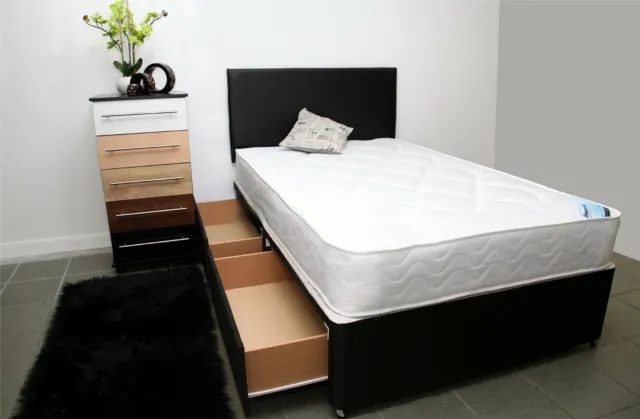 Complete Divan Bed. Choose Base Colour,Storage, Storage. HEADBOARD NOT INCLUDED