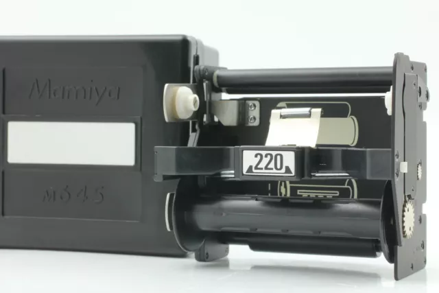 [N MINT] Mamiya M645 220 Soporte trasero de película en rollo y estuche...