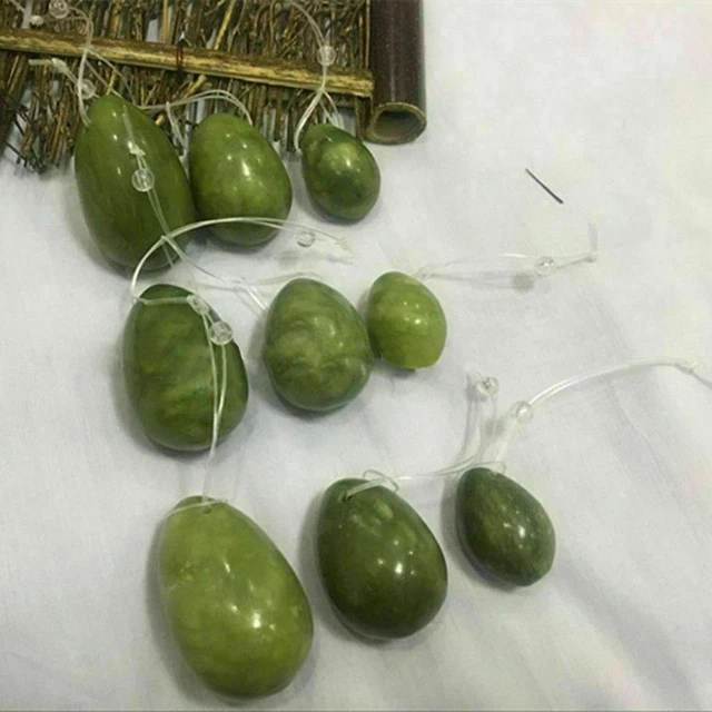3PCS Yoni Huevos Jade Para Suelo Pélvico Kegel Ejercicio Masaje Piedras Set DE S